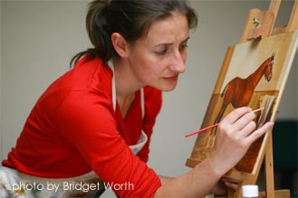 Ali Bannister paints Joey, War Horse